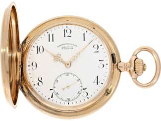 Taschenuhr: große Glashütter Goldsavonnette, Uhrenfabrik Union Glashütte in Sachsen No.56087, um 1900