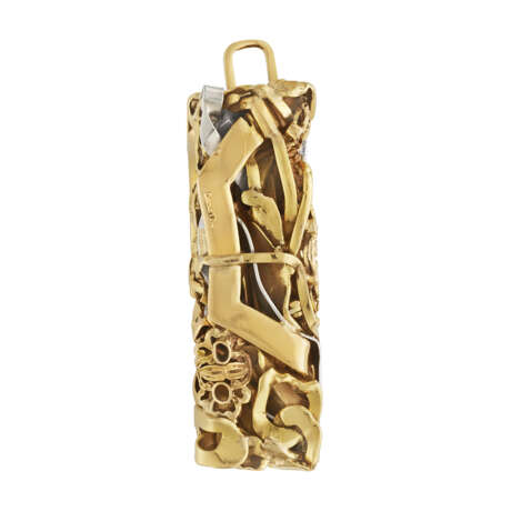 C&#201;SAR BALDACCINI GOLD AND DIAMOND `COMPRESSION` PENDANT - photo 5