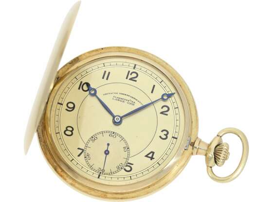 Taschenuhr: hochfeine Goldsavonnette A. Lange & Söhne Deutsche Uhrenfabrikation Glashütte "OLIW" No. 504082, ca.1938, mit Originalbox und Originalpapieren - Foto 5