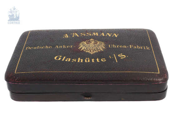 Taschenuhr: einzigartige Julius Assmann Glashütte mit Gold/Tula Renaissance-Gehäuse, Qualität 1A, Originalbox, Originalpapiere, Glashütte ca.1900 - Foto 3