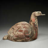 R&#201;CIPIENT EN FORME DE CANARD EN TERRE CUITE POLYCHROME - photo 2