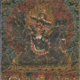 THANGKA REPR&#201;SENTANT VAJRABHAIRAVA &#192; FOND NOIR - фото 1