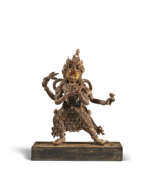 Népal. STATUE DE BHAIRAVI EN BRONZE PARTIELLEMENT DOR&#201;