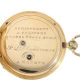 Taschenuhr: hochinteressante Gold/Emaille-Lepine mit springender Stunde und kleiner Sekunde, bedeutender Uhrmacher J. Louis Audemars Brassus & Geneve 1782-1833 - photo 3
