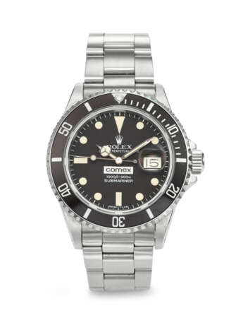 ROLEX. A VERY RARE AND ATTRACTIVE STAINLESS STEEL AUTOMATIC WRISTWATCH WITH SWEEP CENTER SECONDS, DATE, AND BRACELET, MADE FOR COMEX - Foto 1