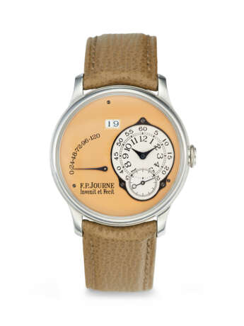 F.P. JOURNE. AN ATTRACTIVE PLATINUM AUTOMATIC WRISTWATCH WITH OUTSIZED DATE AND POWER RESERVE - photo 1