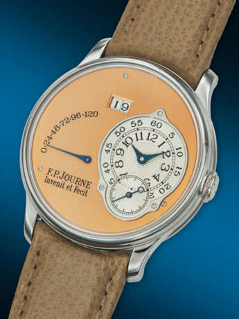 F.P. JOURNE. AN ATTRACTIVE PLATINUM AUTOMATIC WRISTWATCH WITH OUTSIZED DATE AND POWER RESERVE - фото 2