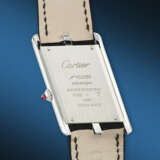 CARTIER. A RARE AND UNUSUAL PLATINUM LIMITED EDITION ASYMMETRICAL WRISTWATCH - photo 4