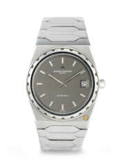 VACHERON CONSTANTIN. A VERY RARE AND ATTRACTIVE STAINLESS STEEL AUTOMATIC WRISTWATCH WITH DATE AND BRACELET