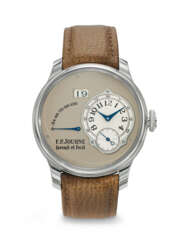 F.P. JOURNE. AN ATTRACTIVE PLATINUM AUTOMATIC WRISTWATCH WITH OUTSIZED DATE AND POWER RESERVE