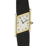 CARTIER. A RARE AND UNUSUAL 18K GOLD LIMITED EDITION ASYMMETRICAL WRISTWATCH - фото 1