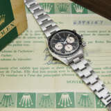 ROLEX. A RARE AND ATTRACTIVE STAINLESS STEEL CHRONOGRAPH WRISTWATCH WITH BRACELET - Foto 3