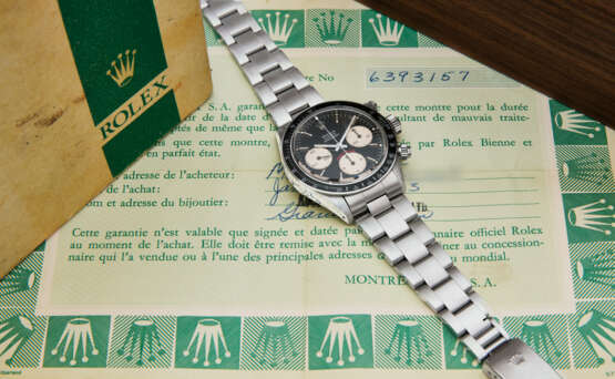 ROLEX. A RARE AND ATTRACTIVE STAINLESS STEEL CHRONOGRAPH WRISTWATCH WITH BRACELET - фото 3