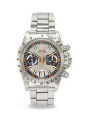 TUDOR. A RARE AND ATTRACTIVE STAINLESS STEEL CHRONOGRAPH WRISTWATCH WITH DATE AND BRACELET