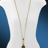 PIAGET. A HIGHLY RARE AND OPULENT 18K GOLD AND TIGER`S EYE NECKLACE WATCH - photo 4