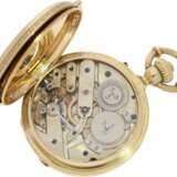 Taschenuhr: einzigartiges, hochinteressantes Taschenchronometer mit frühem Kronenaufzug, LaForge Geneve No.13278, gefertigt für ein spanisches Adelshaus, vermutlich um 1860 - Foto 6