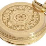 Taschenuhr: einzigartiges, hochinteressantes Taschenchronometer mit frühem Kronenaufzug, LaForge Geneve No.13278, gefertigt für ein spanisches Adelshaus, vermutlich um 1860 - photo 8