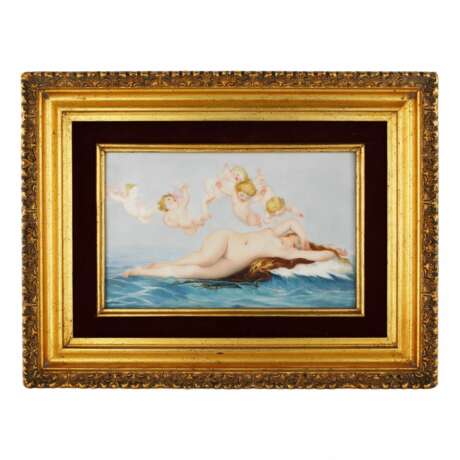 Porcelain plaque The Birth of Venus. Alexandre Cabanel. Late 19th century Porcelain Hand Painted Late 19th century - photo 1