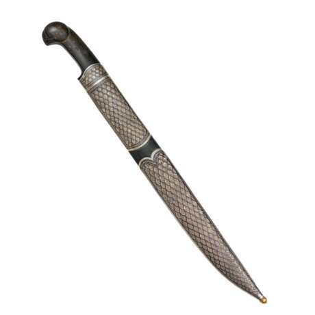 Caucasian dagger in silver. Georgia 19th century. Wood metal 19th century - photo 4