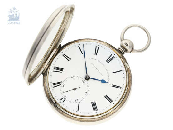 Taschenuhr: außergewöhnliches, besonders schweres Taschenchronometer Robert Roskell, Liverpool, No. 6078, Hallmarks 1845 - Foto 5