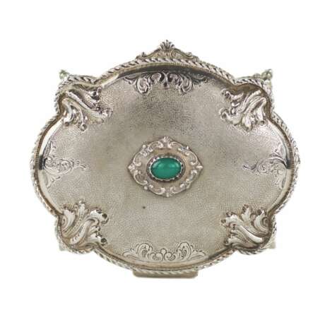 Bo&icirc;te &agrave; bijoux italienne en argent de forme baroque. 20i&egrave;me si&egrave;cle. Argent 800 Eclecticism 20th century - photo 3