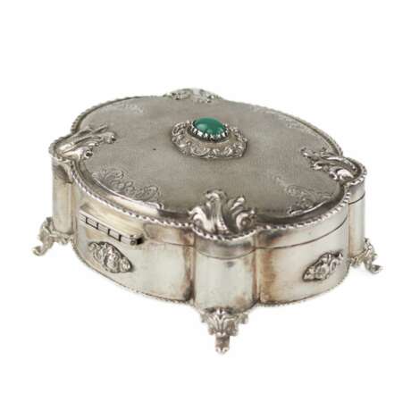 Italian silver jewelry box of baroque shape. 20th century. Silver 800 Eclecticism 20th century - photo 5