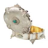 Bo&icirc;te &agrave; bijoux italienne en argent de forme baroque. 20i&egrave;me si&egrave;cle. Argent 800 Eclecticism 20th century - photo 7