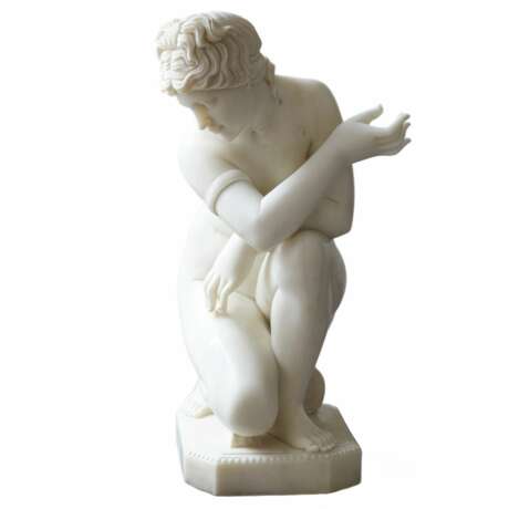 Sculpture en marbre Baignade de V&eacute;nus. 19e-20e si&egrave;cle. Marbre Antiquity 20th century - photo 3