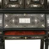 Великолепный итальянский шкаф-бюро черного дерева со слоновой костью конца 19 века. Слоновая кость Late 19th century г. - фото 2