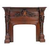 Carved oak fireplace in Renaissance style. Oak 19th century - photo 4