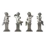Four funny figures of putti musicians in silver. Silver 800 Eclecticism At the turn of 19th -20th century - photo 3