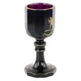 Decagonal violet crystal glass with gold decoration. St. Petersburg 1810. Crystal Empire Early 19th century - photo 7