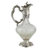 Portuguese crystal wine jug in silver. 19th century. Silver Crystal Neorococo 19th century - photo 2