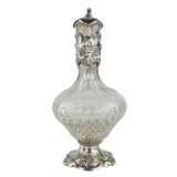Португальский хрустальный кувшин для вина в серебре. 19 век. Silver Crystal Neorococo 19th century г. - фото 3