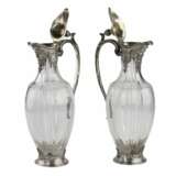 A pair of Regency style crystal jugs in silver from CHRISTOFLE. Silver Crystal Eclecticism Late 19th century - photo 3