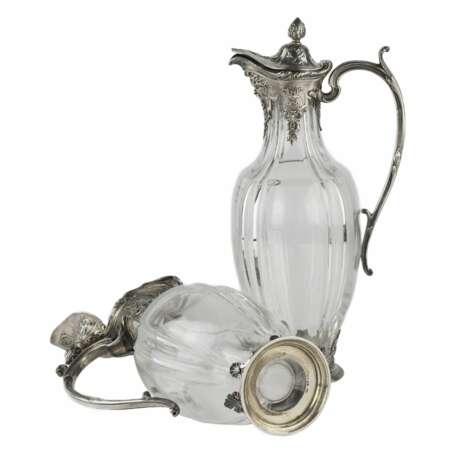 A pair of Regency style crystal jugs in silver from CHRISTOFLE. Silver Crystal Eclecticism Late 19th century - photo 6