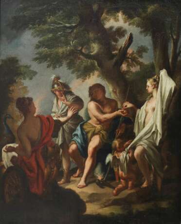 Mythological scene The Judgement of Paris Canvas 18th century - photo 2