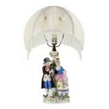 Lampe de table en porcelaine. Porzellan Rococo 20th century - Foto 6