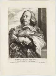 Офорт Портрет художника Robert Van Voerst,1800гг.Anthonis van Dyck