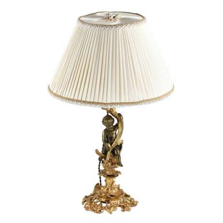 Table lamp Putti Bronze Rococo At the turn of 19th -20th century - photo 1