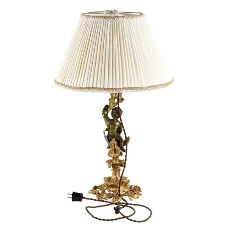 Table lamp Putti Bronze Rococo At the turn of 19th -20th century - photo 4
