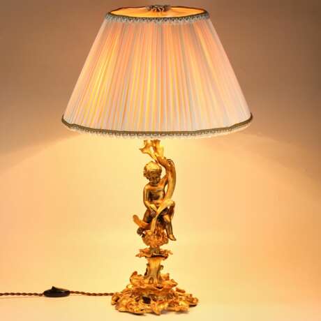 Lampe de table Putti Bronze Rococo At the turn of 19th -20th century - Foto 6