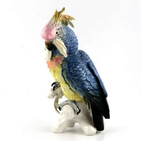 Figurine en porcelaine Perroquet Bleu. Karl Ens. Porcelaine 20th century - photo 2