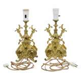 Pair of gilded bronze table lamps. Gilded bronze Neorococo At the turn of 19th -20th century - photo 3