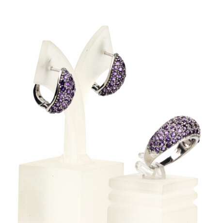 Jewelry set with amethysts Amethyst 20th century - photo 4