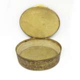 Bo&icirc;te a bijoux ovale en bronze dore. Vergoldete Bronze 19th century - Foto 4
