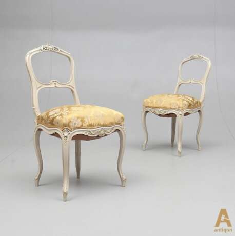 A pair of chairs Rococo style Late 19th century - Foto 1