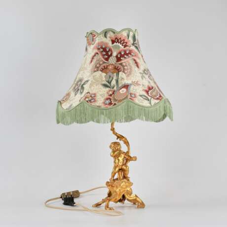 Pair of Putti table lamps Gilded bronze Neorococo Early 20th century - photo 3