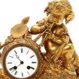 Часы каминные Аллегория Искусства - Музыка Позолоченная бронза 19th century г. - фото 2
