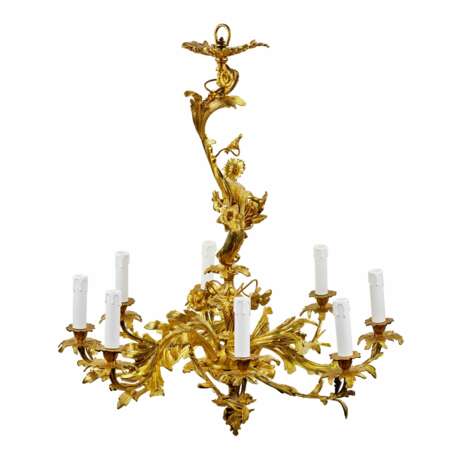 Rococo chandelier. End of the 19th century. Bronze Neorococo 19th century - photo 4